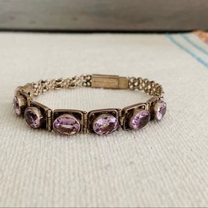 antique amethyst bracelet sterling silver